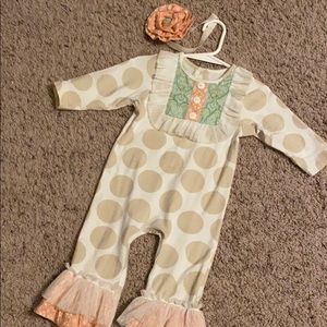 Romper with matching headband